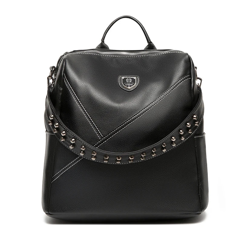 2023 New Multifunction Backpack Women PU Leather Backpack Large Capacity School Bags for Girls Fashion Female Bagpack Mochila