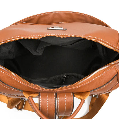 2023 New Multifunction Backpack Women PU Leather Backpack Large Capacity School Bags for Girls Fashion Female Bagpack Mochila