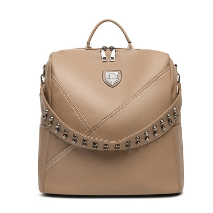 2023 New Multifunction Backpack Women PU Leather Backpack Large Capacity School Bags for Girls Fashion Female Bagpack Mochila