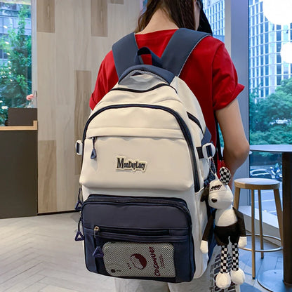 2023 New Multiple Pockets Waterproof Nylon Women Backpack Female High Quality Travel Bookbag For Teenage Girl Boys School Bag
