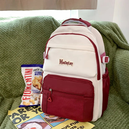 2023 New Multiple Pockets Waterproof Nylon Women Backpack Female High Quality Travel Bookbag For Teenage Girl Boys School Bag