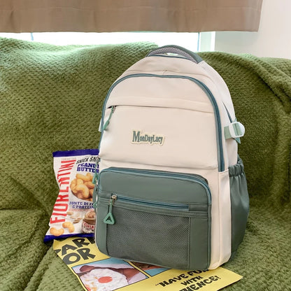 2023 New Multiple Pockets Waterproof Nylon Women Backpack Female High Quality Travel Bookbag For Teenage Girl Boys School Bag