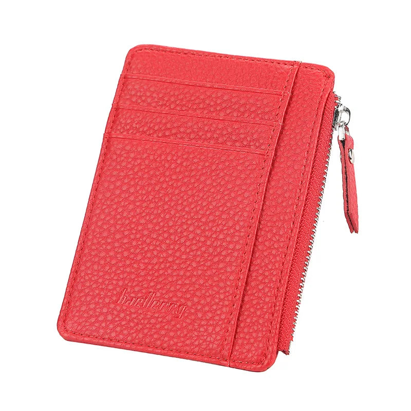 2023 New PU Card Holder Case Men Women Credit Passport Card ID Bag Zipper Girls Unisex Coin Wallet Purse Male tarjetero carteira