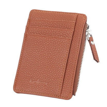 2023 New PU Card Holder Case Men Women Credit Passport Card ID Bag Zipper Girls Unisex Coin Wallet Purse Male tarjetero carteira