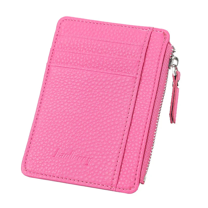 2023 New PU Card Holder Case Men Women Credit Passport Card ID Bag Zipper Girls Unisex Coin Wallet Purse Male tarjetero carteira