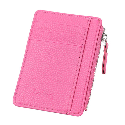 2023 New PU Card Holder Case Men Women Credit Passport Card ID Bag Zipper Girls Unisex Coin Wallet Purse Male tarjetero carteira