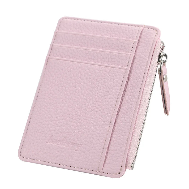 2023 New PU Card Holder Case Men Women Credit Passport Card ID Bag Zipper Girls Unisex Coin Wallet Purse Male tarjetero carteira