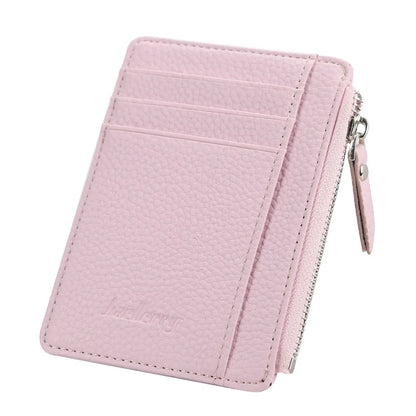 2023 New PU Card Holder Case Men Women Credit Passport Card ID Bag Zipper Girls Unisex Coin Wallet Purse Male tarjetero carteira