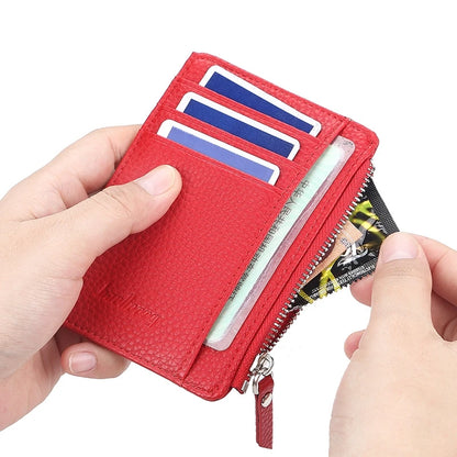 2023 New PU Card Holder Case Men Women Credit Passport Card ID Bag Zipper Girls Unisex Coin Wallet Purse Male tarjetero carteira
