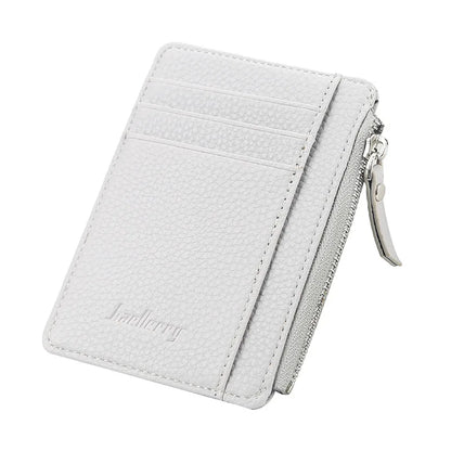 2023 New PU Card Holder Case Men Women Credit Passport Card ID Bag Zipper Girls Unisex Coin Wallet Purse Male tarjetero carteira