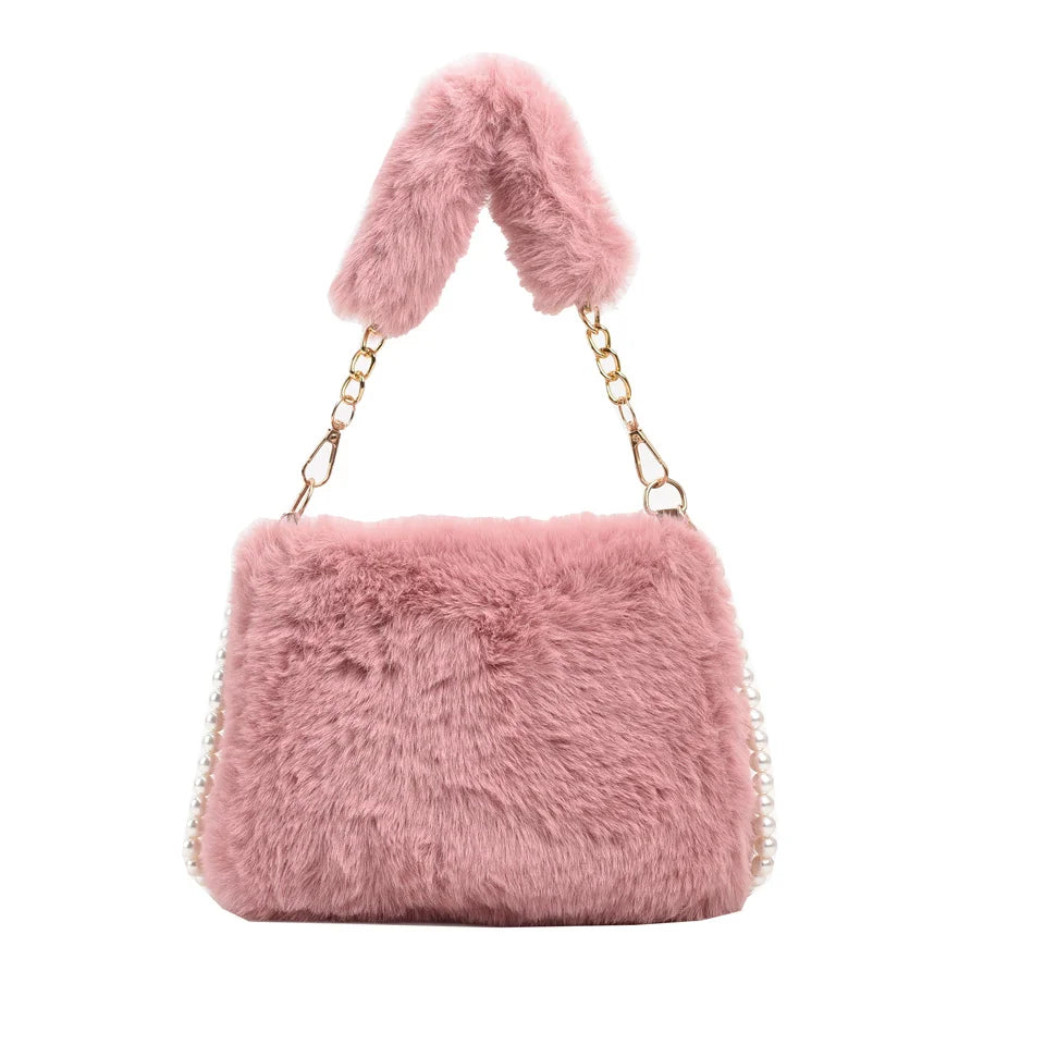 2023 New Plush Bag Women Retro Handbag Oxford Shoulder Totes Underarm Vintage Top Handle Bag Female Subaxillary Plush Bags