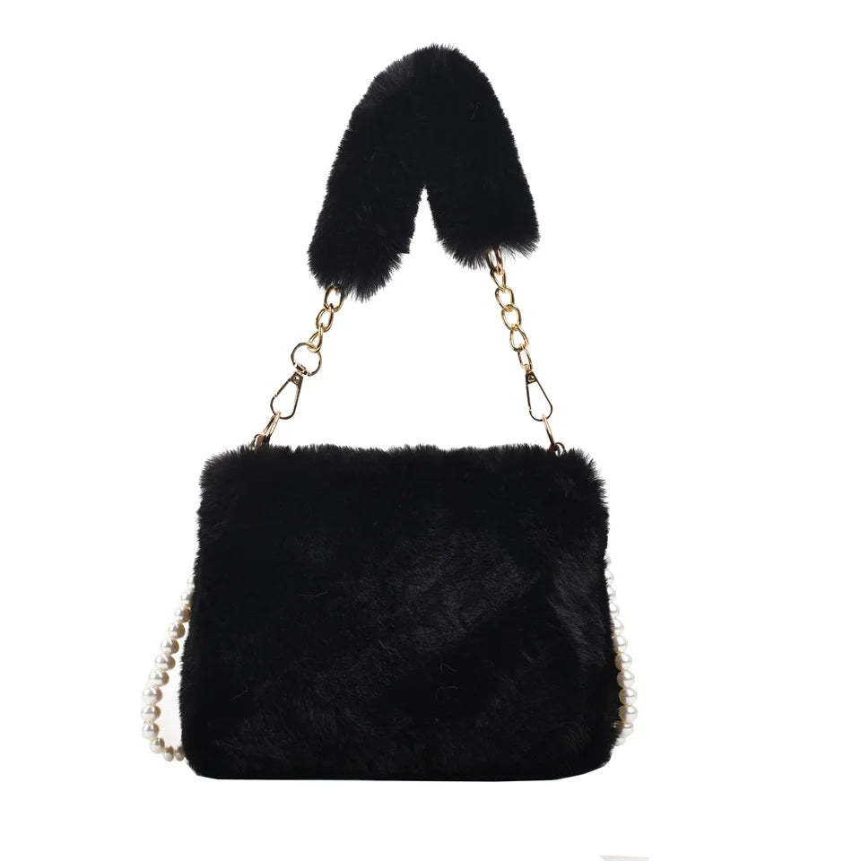 2023 New Plush Bag Women Retro Handbag Oxford Shoulder Totes Underarm Vintage Top Handle Bag Female Subaxillary Plush Bags