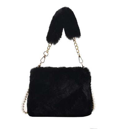 2023 New Plush Bag Women Retro Handbag Oxford Shoulder Totes Underarm Vintage Top Handle Bag Female Subaxillary Plush Bags