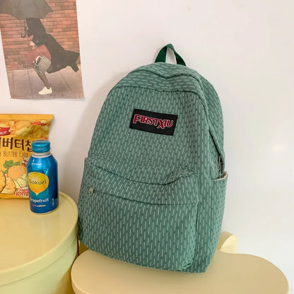 2023 New Simple Design Women Backpack Female Cool Waterproof Nylon Travel Bag Large Capacity Schoolbag Girl Student Bookbag