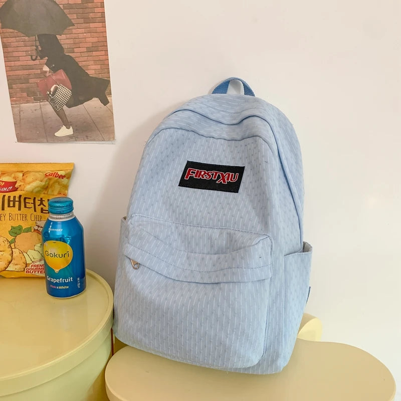 2023 New Simple Design Women Backpack Female Cool Waterproof Nylon Travel Bag Large Capacity Schoolbag Girl Student Bookbag