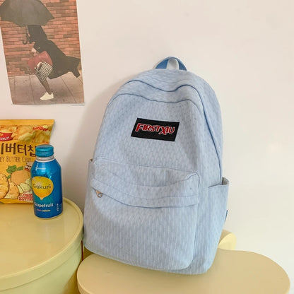 2023 New Simple Design Women Backpack Female Cool Waterproof Nylon Travel Bag Large Capacity Schoolbag Girl Student Bookbag