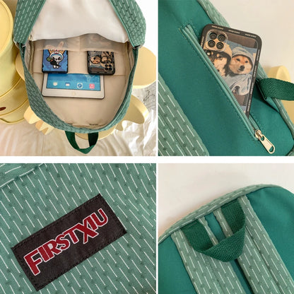 2023 New Simple Design Women Backpack Female Cool Waterproof Nylon Travel Bag Large Capacity Schoolbag Girl Student Bookbag