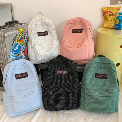 2023 New Simple Design Women Backpack Female Cool Waterproof Nylon Travel Bag Large Capacity Schoolbag Girl Student Bookbag