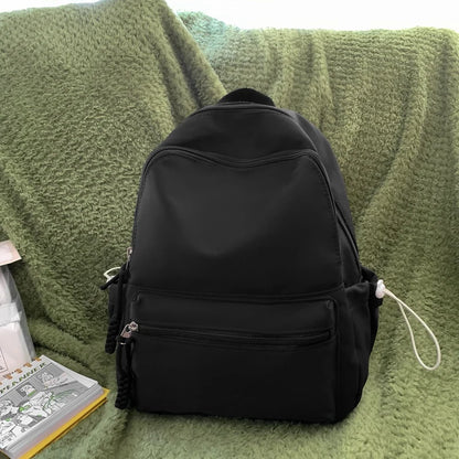 2023 New Small Solid Color Woman Backpack Female Travel Rucksack Schoolbag For Teenage Girls