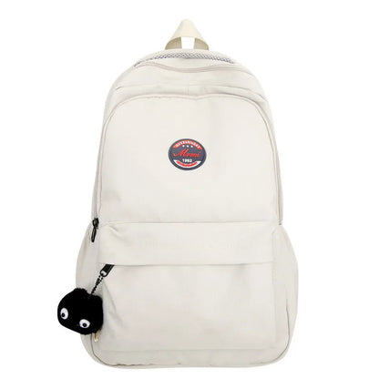 2023 New Unisex Large Capacity Student Backpack Korean Solid Color Boys Girls Book Pack Nylon Waterproof Travel Bag Schoolbag