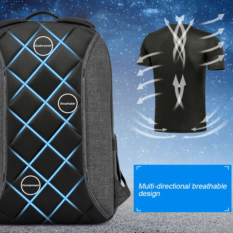 2023 New Waterproof Backpacks Anti-theft Business Men Backpack School Bag 15.6 Inch Laptop Travel Backpack High Capacity Mochila