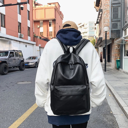 2023 New Woman Backpack PU Leather Rucksack Women's Knapsack Multi-pocket Bagpacks School Bags for Teenage Girls Boys Mochila