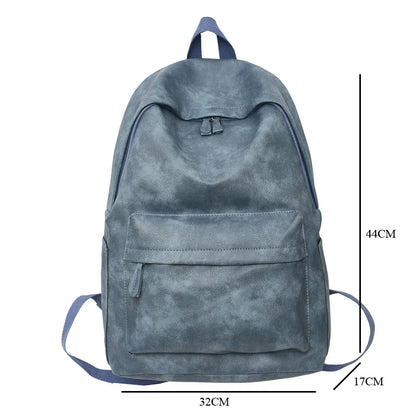 2023 New Woman Backpack PU Leather Rucksack Women's Knapsack Multi-pocket Bagpacks School Bags for Teenage Girls Boys Mochila