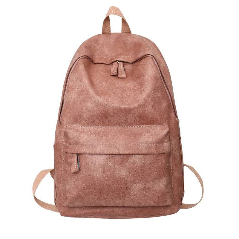 2023 New Woman Backpack PU Leather Rucksack Women's Knapsack Multi-pocket Bagpacks School Bags for Teenage Girls Boys Mochila