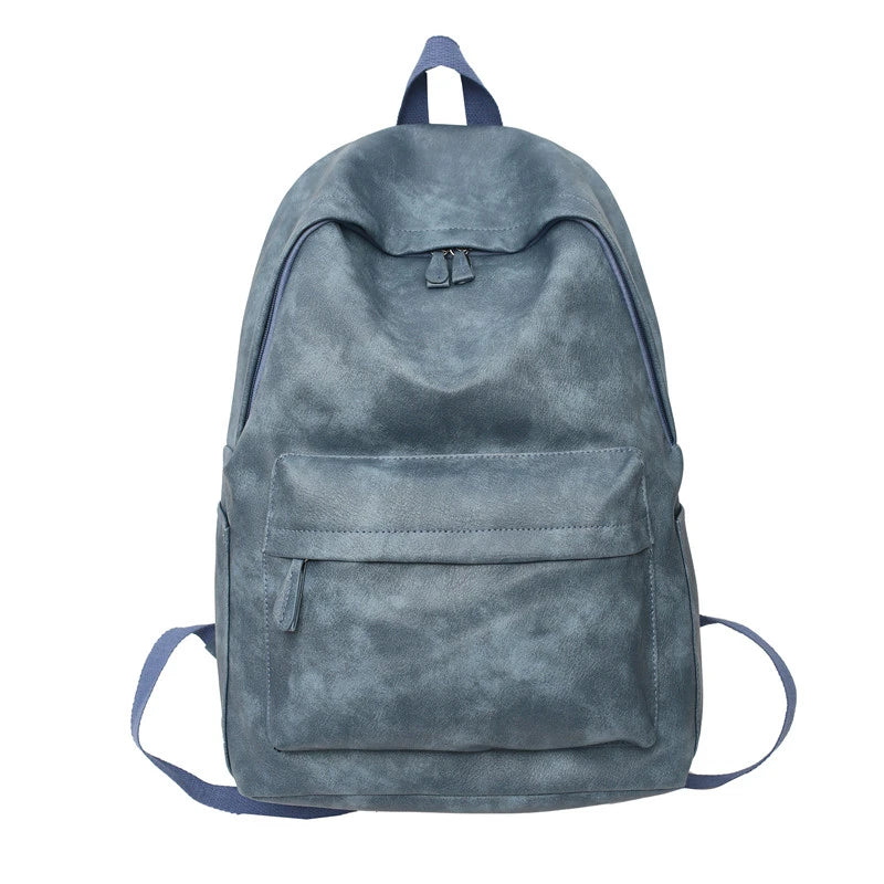 2023 New Woman Backpack PU Leather Rucksack Women's Knapsack Multi-pocket Bagpacks School Bags for Teenage Girls Boys Mochila