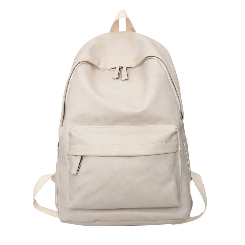 2023 New Woman Backpack PU Leather Rucksack Women's Knapsack Multi-pocket Bagpacks School Bags for Teenage Girls Boys Mochila