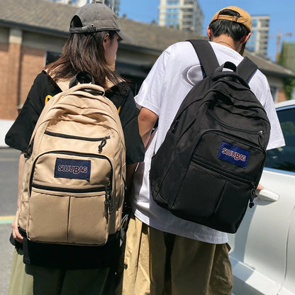 2023 New Woman Man Large Capacity Backpack Schoolbag For Teenage Girls Boys Casual Travel Rucksack College Student Bagpack