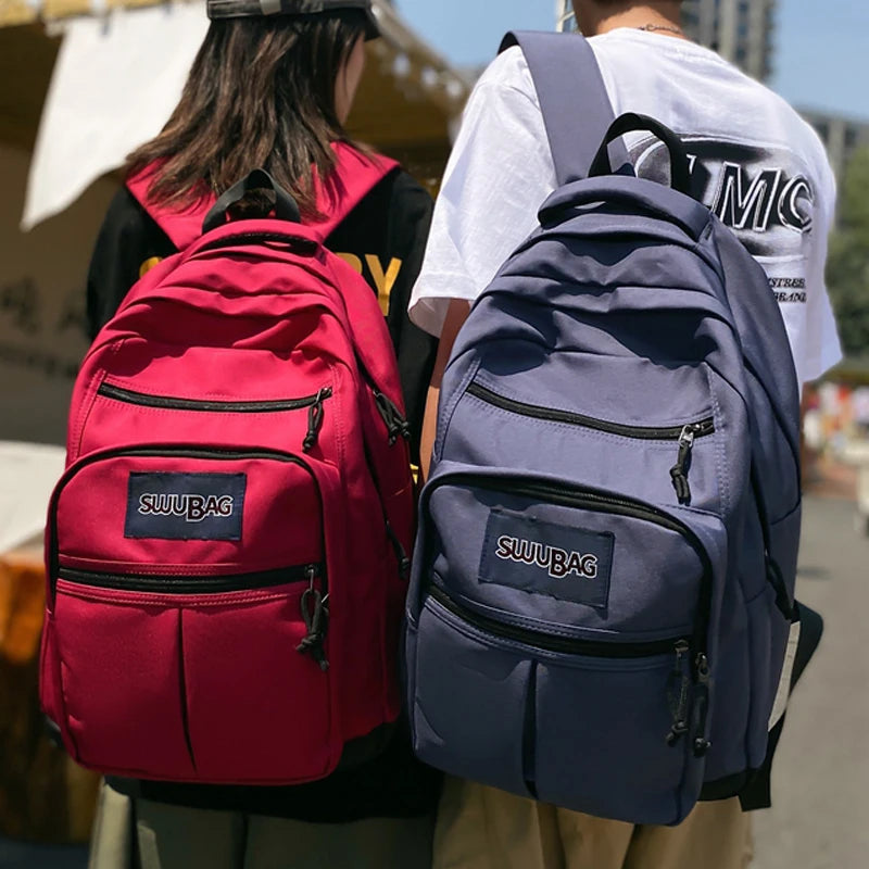 2023 New Woman Man Large Capacity Backpack Schoolbag For Teenage Girls Boys Casual Travel Rucksack College Student Bagpack
