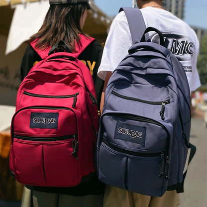 2023 New Woman Man Large Capacity Backpack Schoolbag For Teenage Girls Boys Casual Travel Rucksack College Student Bagpack