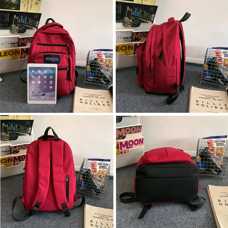 2023 New Woman Man Large Capacity Backpack Schoolbag For Teenage Girls Boys Casual Travel Rucksack College Student Bagpack