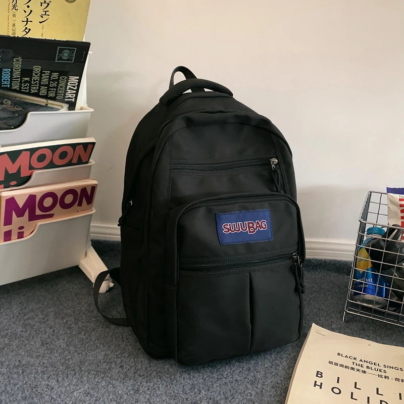 2023 New Woman Man Large Capacity Backpack Schoolbag For Teenage Girls Boys Casual Travel Rucksack College Student Bagpack
