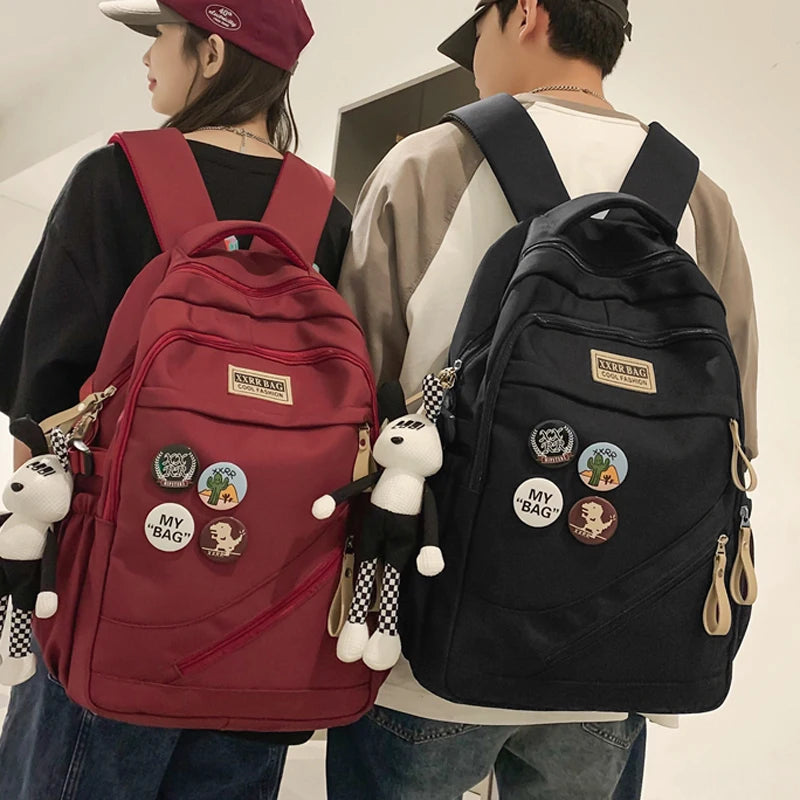 2023 New Woman Man School Backpack Cute Schoolbag For Teenage Girls Boys Large Capacity Student Book Rucksack Mochila