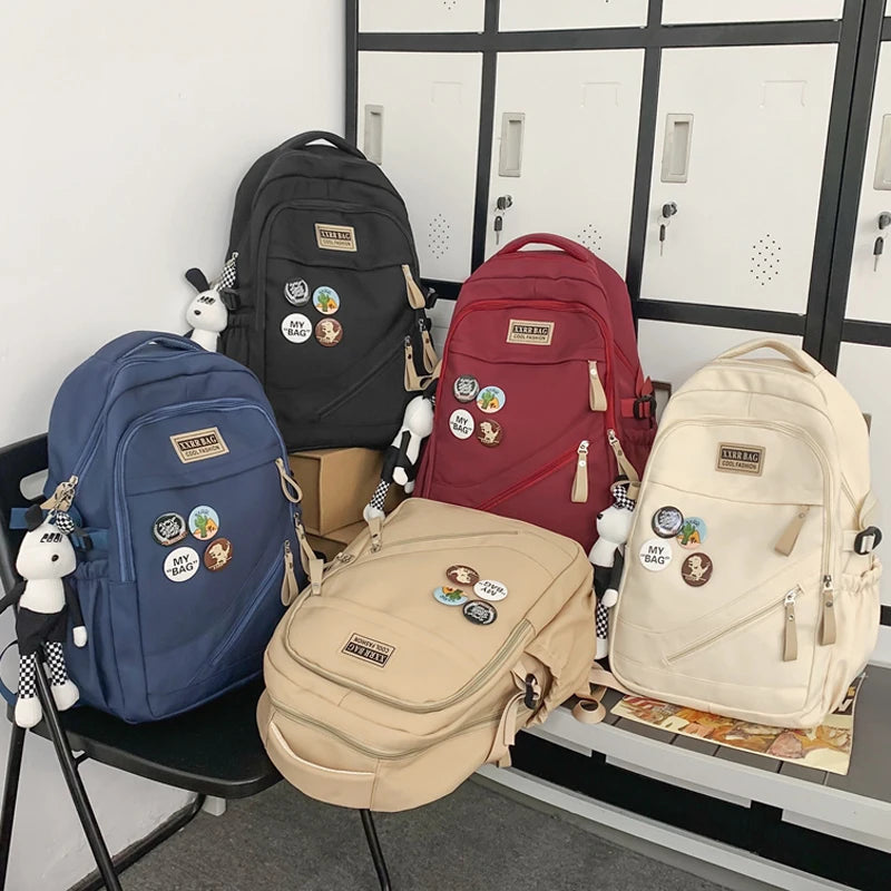 2023 New Woman Man School Backpack Cute Schoolbag For Teenage Girls Boys Large Capacity Student Book Rucksack Mochila