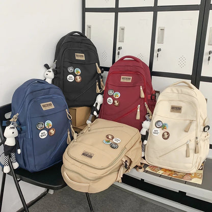 2023 New Woman Man School Backpack Cute Schoolbag For Teenage Girls Boys Large Capacity Student Book Rucksack Mochila