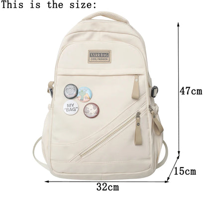 2023 New Woman Man School Backpack Cute Schoolbag For Teenage Girls Boys Large Capacity Student Book Rucksack Mochila