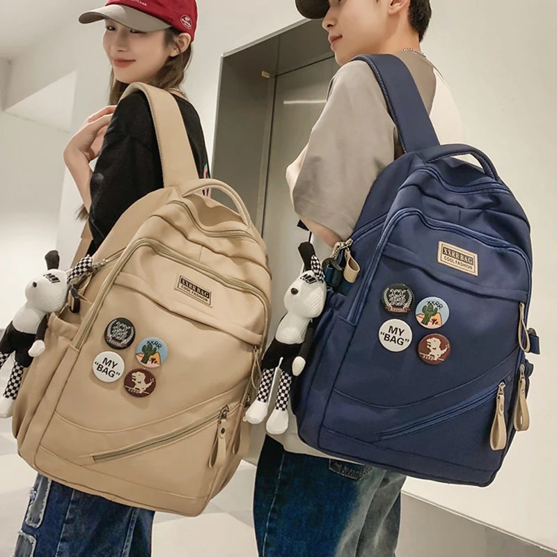 2023 New Woman Man School Backpack Cute Schoolbag For Teenage Girls Boys Large Capacity Student Book Rucksack Mochila