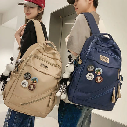 2023 New Woman Man School Backpack Cute Schoolbag For Teenage Girls Boys Large Capacity Student Book Rucksack Mochila