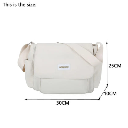 2023 New Woman Shoulder Bag Casual Nylon Ladies Book Crossbody Pack High Quality
