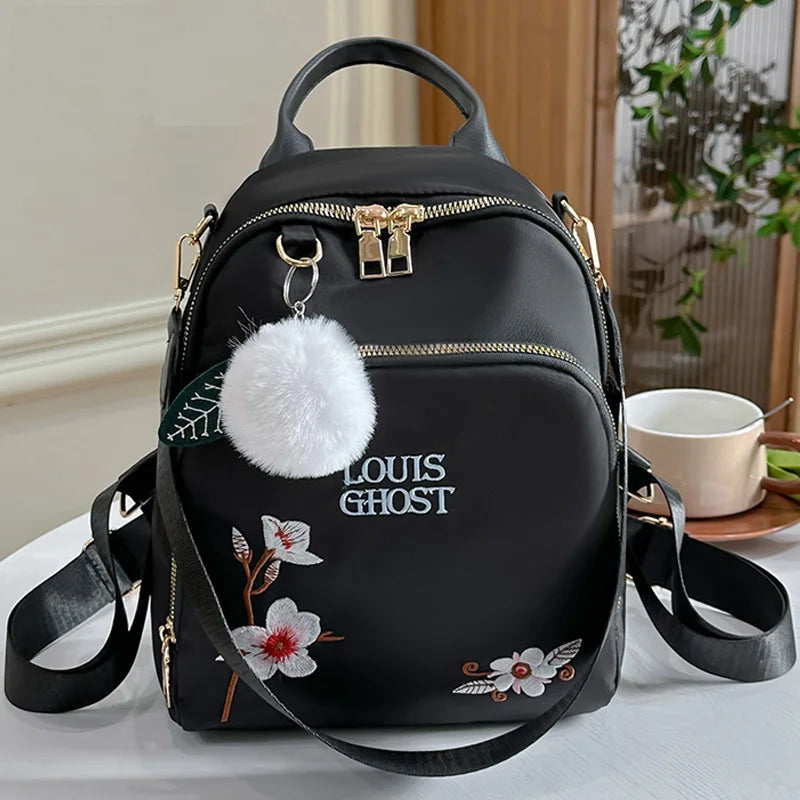 2023 New Women Backpack High Quality Oxford Anti-theft Travel Shoulder Bag Fashion Pendant School Bags For Teenagers Girls Sac