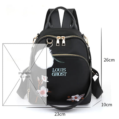 2023 New Women Backpack High Quality Oxford Anti-theft Travel Shoulder Bag Fashion Pendant School Bags For Teenagers Girls Sac