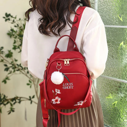2023 New Women Backpack High Quality Oxford Anti-theft Travel Shoulder Bag Fashion Pendant School Bags For Teenagers Girls Sac