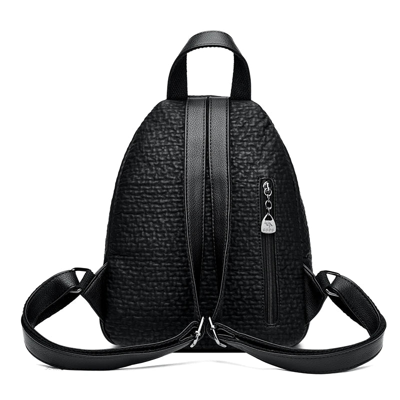 2023 New Women Backpack Luxury High Quality Leather Fashion Shoulder Bag Female Multifunction Large Capacity Travel Knapsack Sac