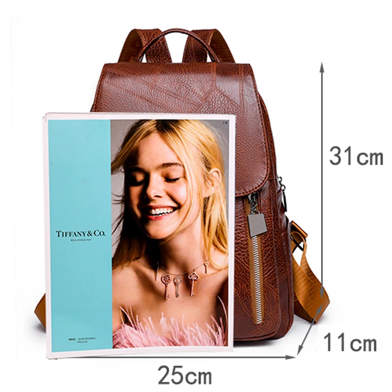 2023 New Women Leather Backpacks Fashion Shoulder Bags Female Backpack Ladies Travel Backpack School Bags For Girls Sac a Dos