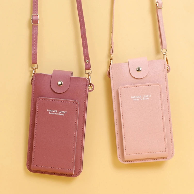 2023 New Women's Messenger Phone Bag Touch Screen Clutch Bag Fashion Crossbody Shoulder Bags