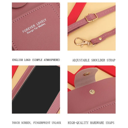 2023 New Women's Messenger Phone Bag Touch Screen Clutch Bag Fashion Crossbody Shoulder Bags