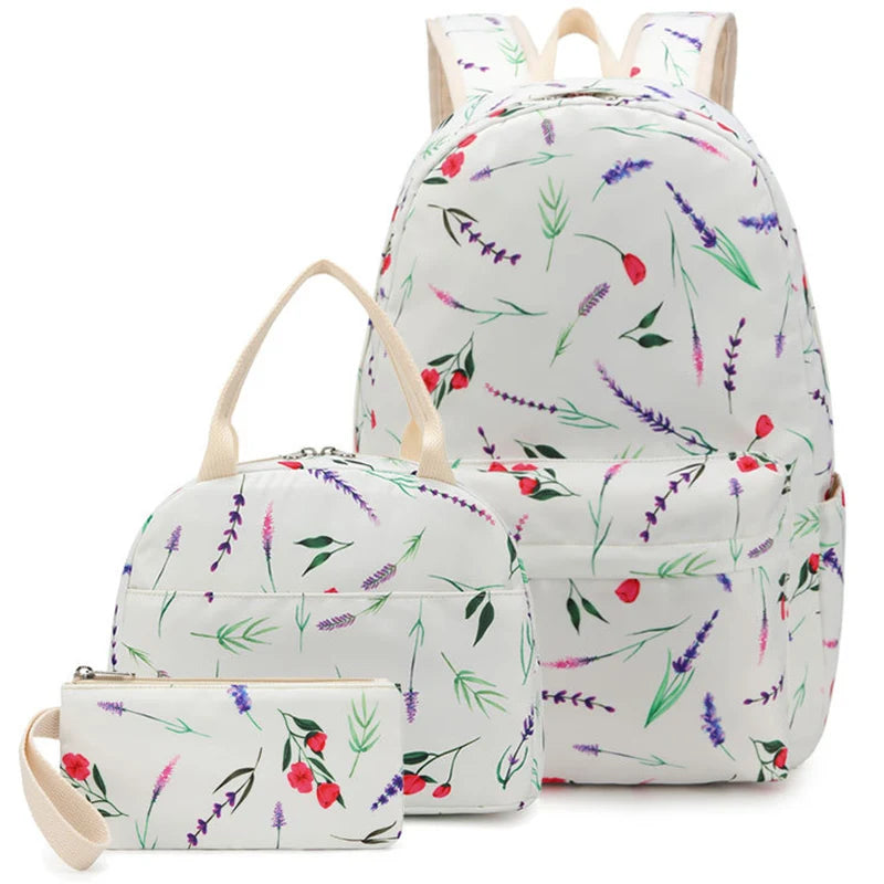 2023 Orthopedic Primary Backpacks For Girls School Bags 3 Pcs/Set School Bag Fresh Women Backpack Schoolbag teenagers bookbag